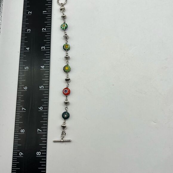 Murano glass and 925 bracelet - Picture 4 of 5